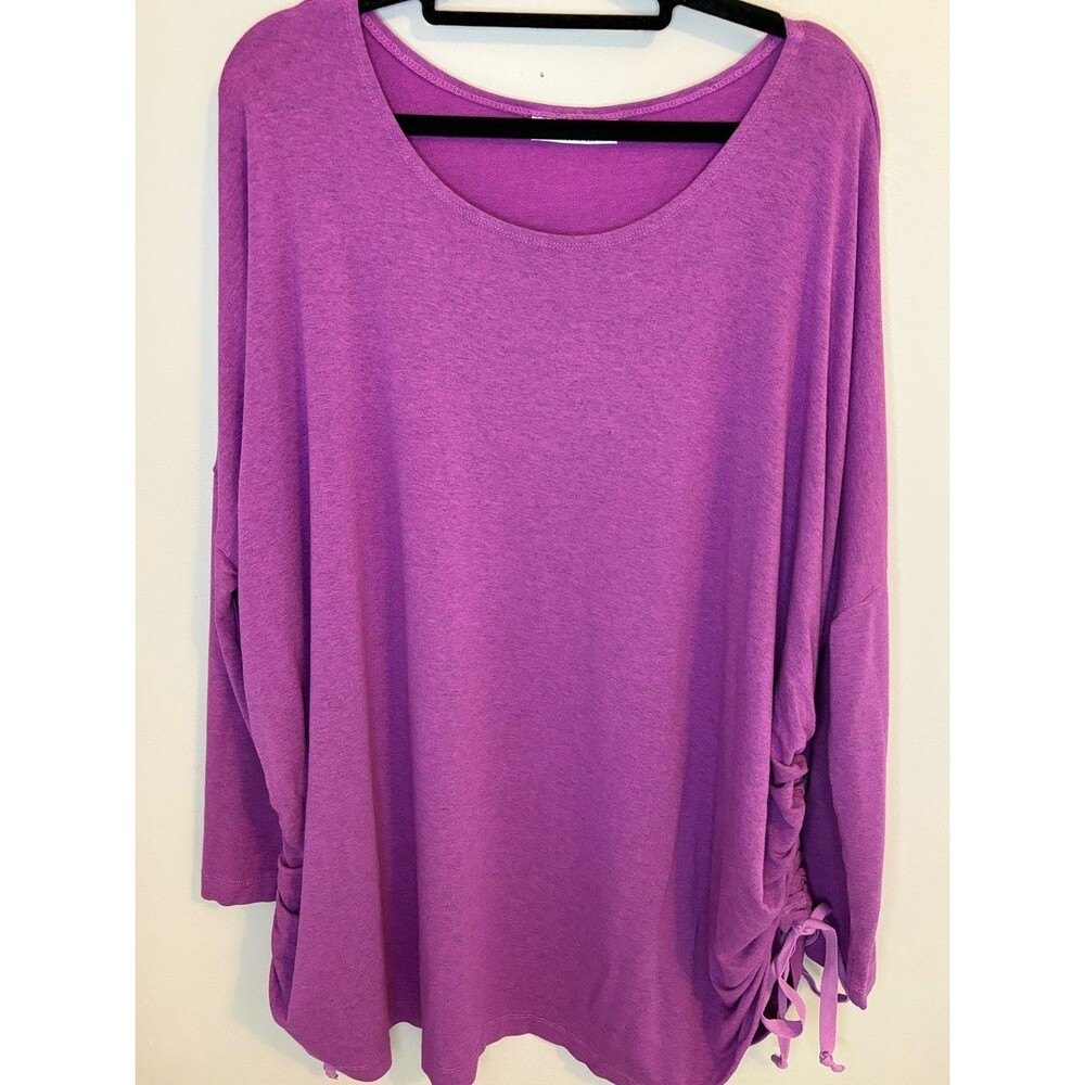 Bryn Walker Ruched Drawstring Tunic Top Small Lagenlook USA